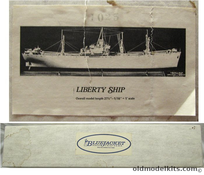 Bluejacket 1/192 Liberty Ship EC2-S-C1 - 27 Inch Long Wood and Metal Ship, 1025 plastic model kit